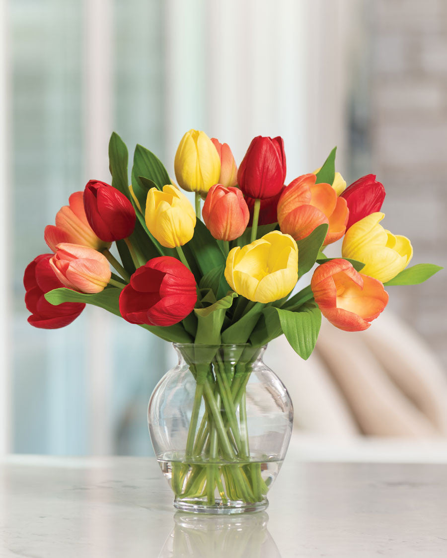 Garden Tulip Faux Flower Bouquet FLB941