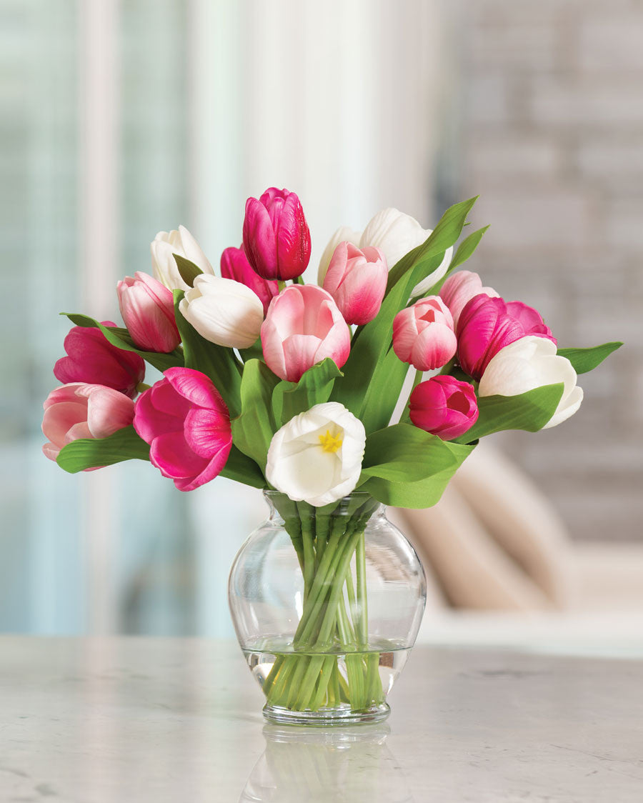 Garden Tulip Faux Flower Bouquet FLB941