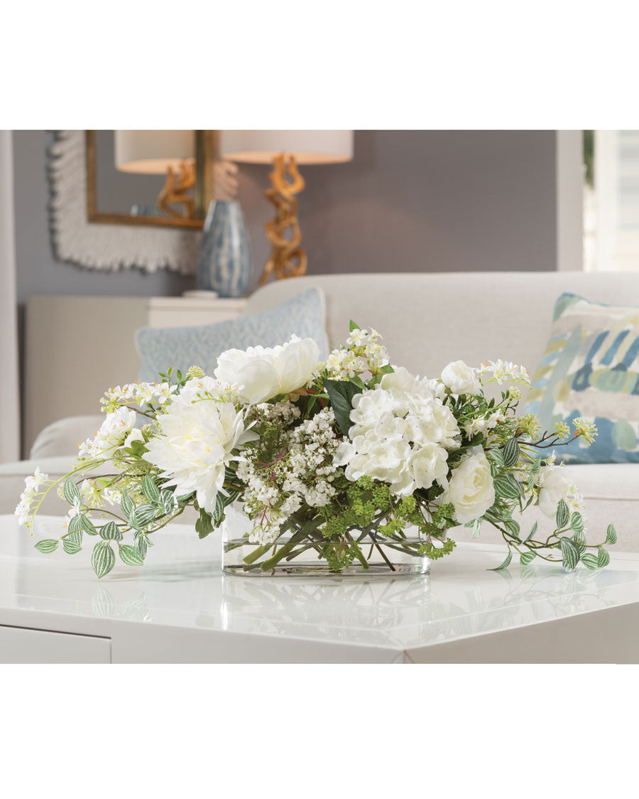 Simplistic Splendor Faux Flower Centerpiece FLB943-CRW