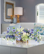 Cosmos & Hydrangea Silk Flower Centerpiece FLB977-BLW
