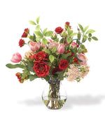 Rose & Snowball Hydrangea Faux Flower Bouquet FLB991-MP