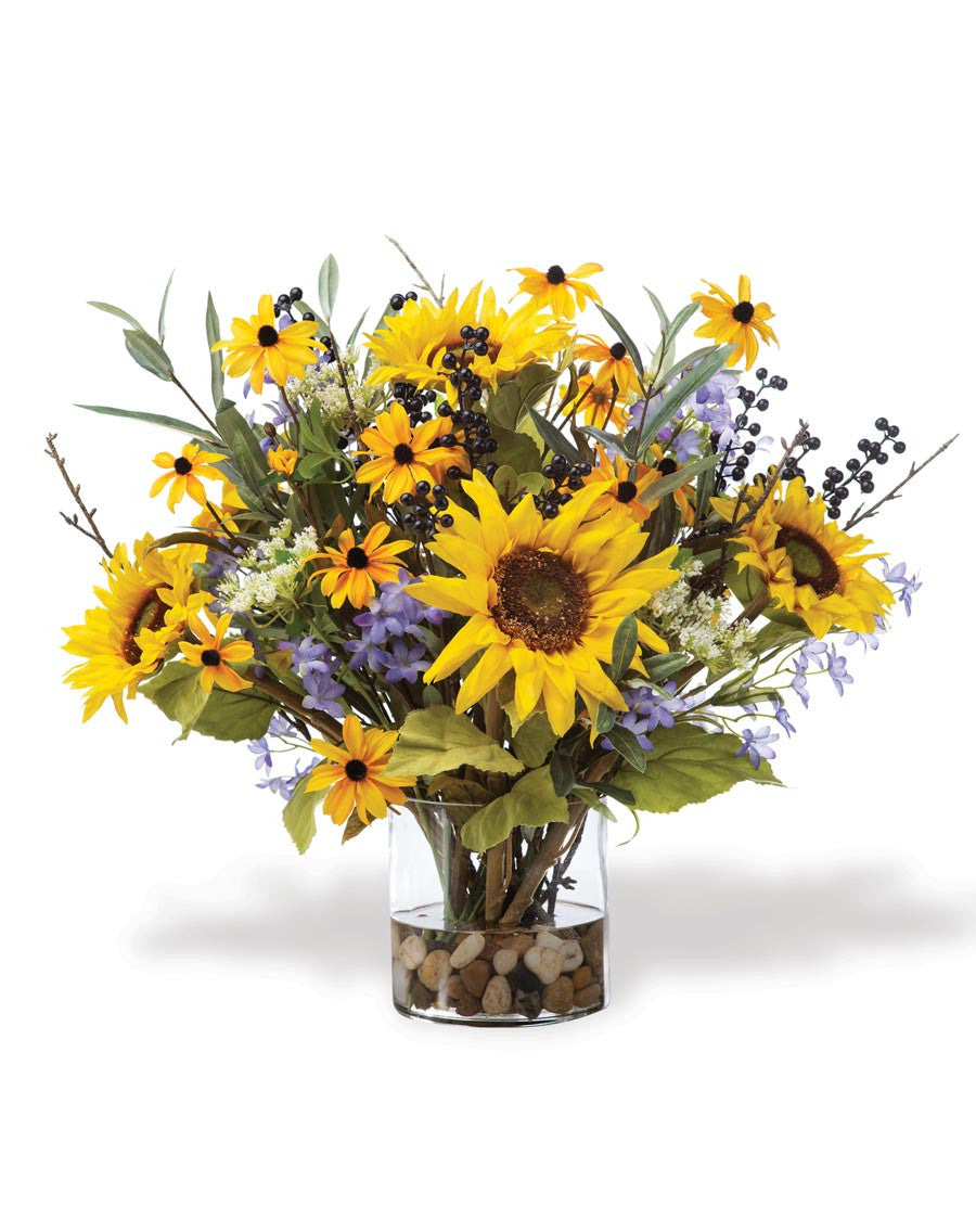 Sunflower Synergy Faux Flower Arrangement FLB993-MP
