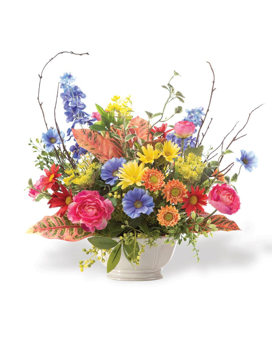 Garden Kaleidoscope Silk Flower Centerpiece FLB994-MP