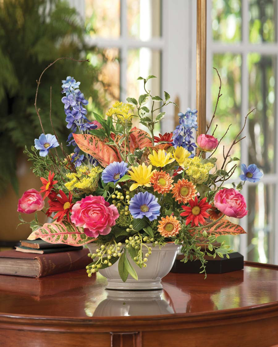 Garden Kaleidoscope Silk Flower Centerpiece FLB994-MP