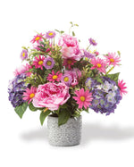 Peony, Hydrangea & Daisy Silk Flower Arrangement FLB995-MS