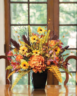Autumn Hydrangea & Black-Eyed Susan Faux Flower Centerpiece FLB998-NA