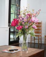 Peony, Aster & Cherry Blossom Faux Flower Arrangement FLC117