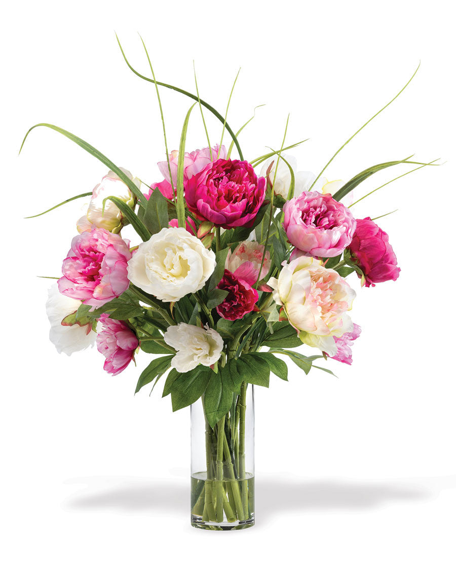 Peony Garden Faux Flower Arrangement FLC154