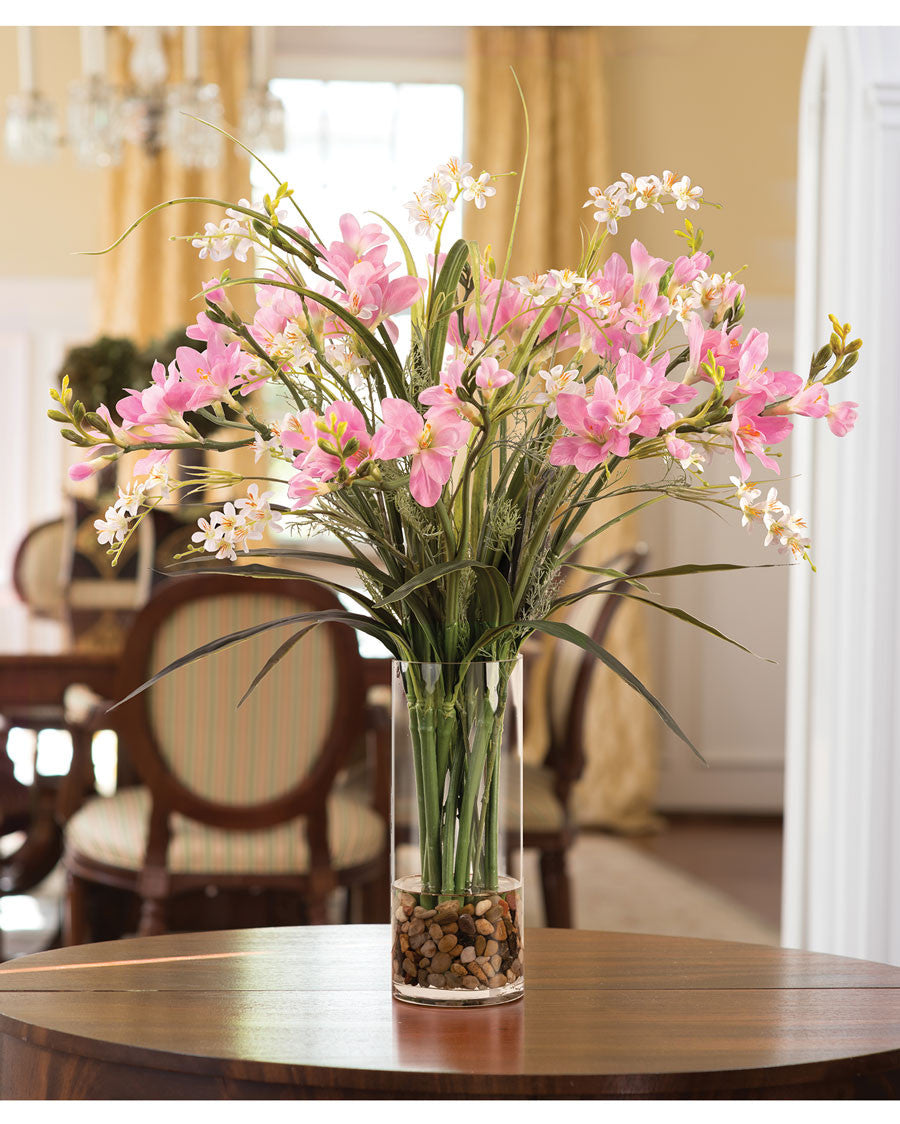 Freesia Faux Flower Arrangement