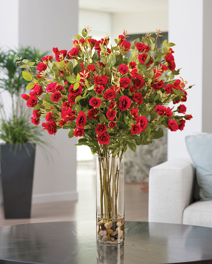Lavish Rambling Roses Silk Flower Arrangement