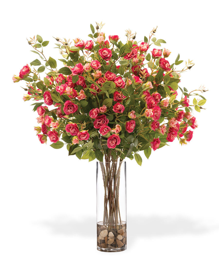 Lavish Rambling Roses Silk Flower Arrangement FLC175
