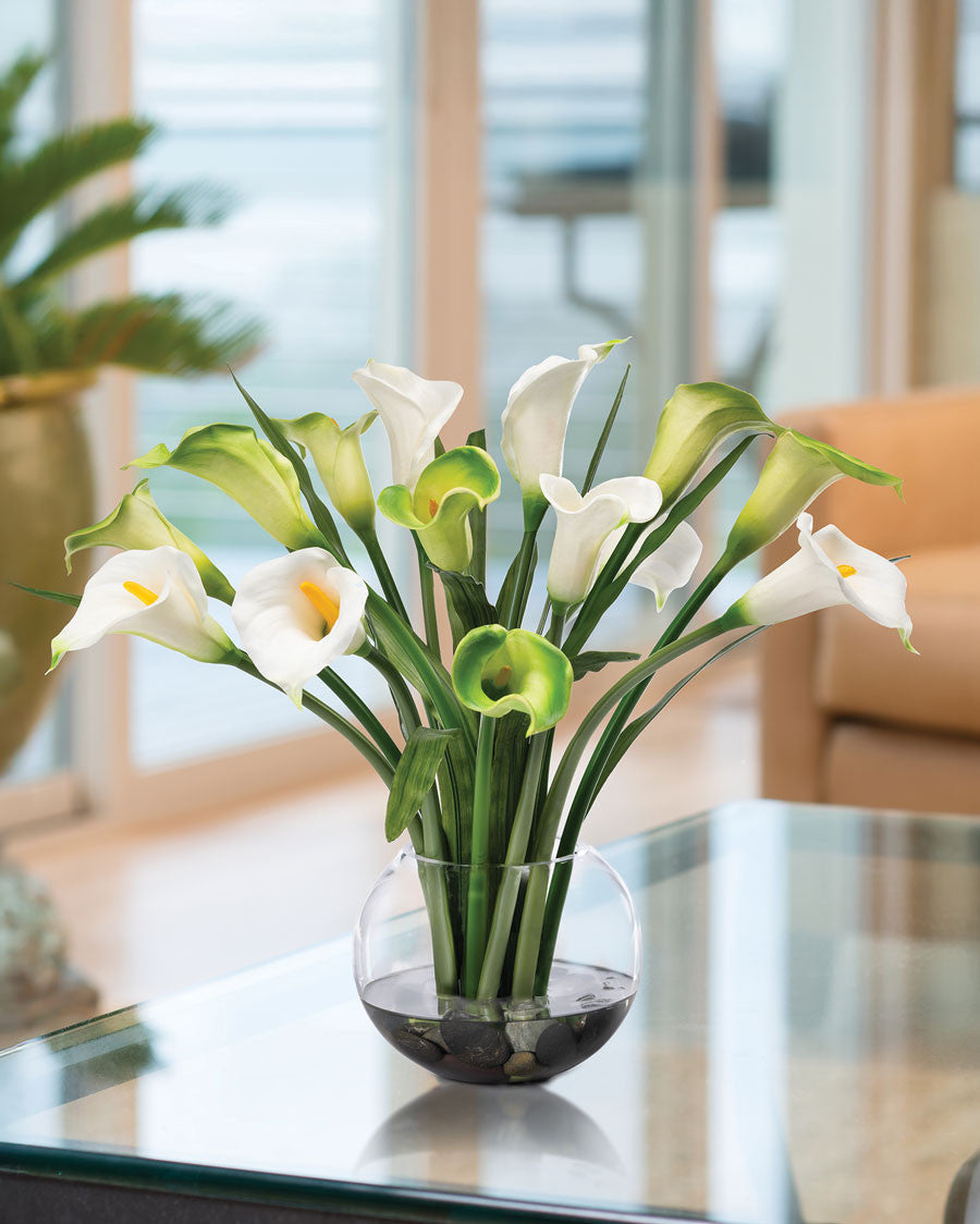 Calla Lilies Faux Flower Bouquet FLC211-WG