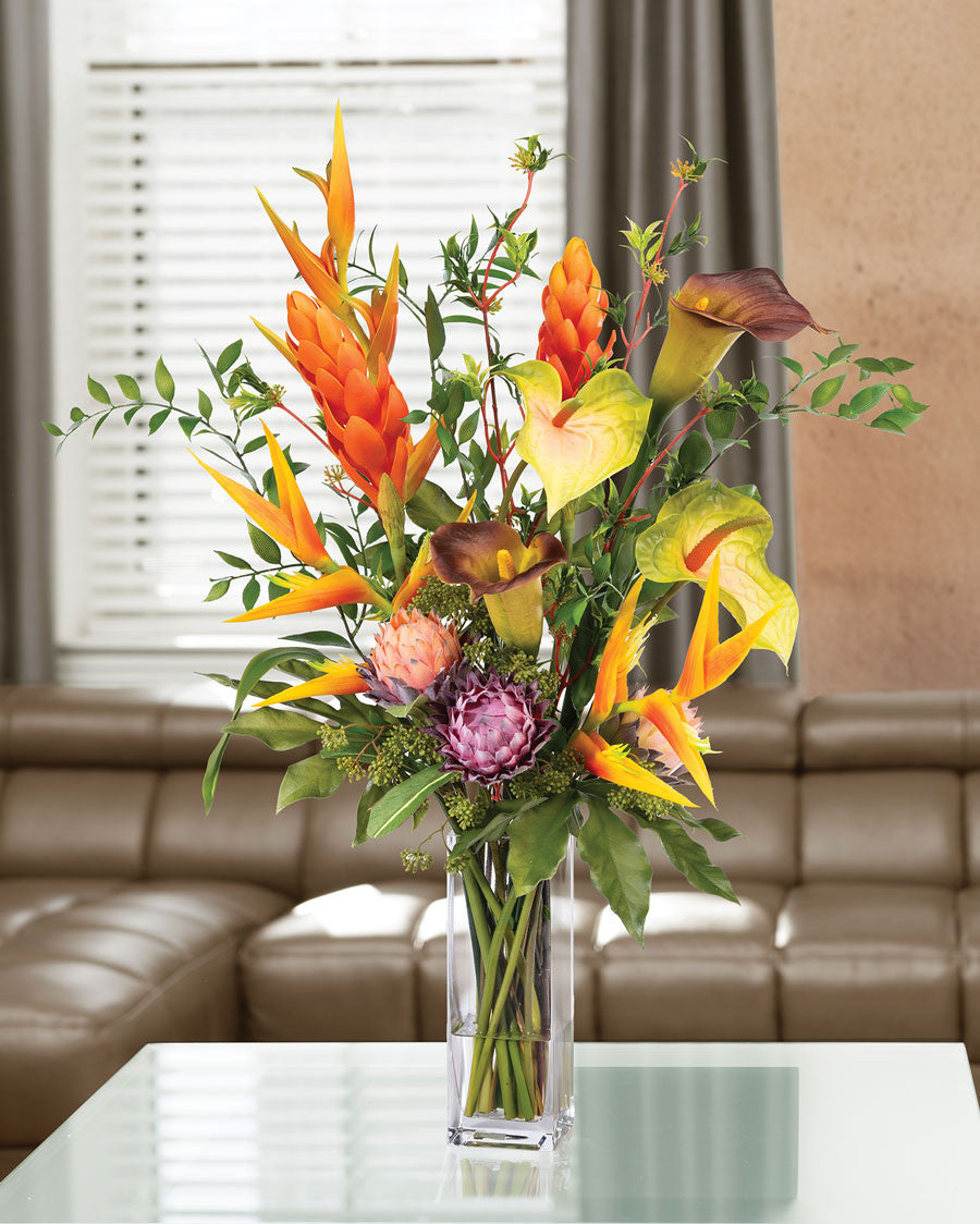 Tropical Breeze Faux Flower Arrangement FLC224-MP