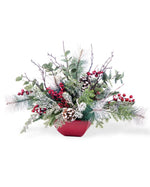 Winterberry Frost  Holiday Centerpiece HDA287-RDW