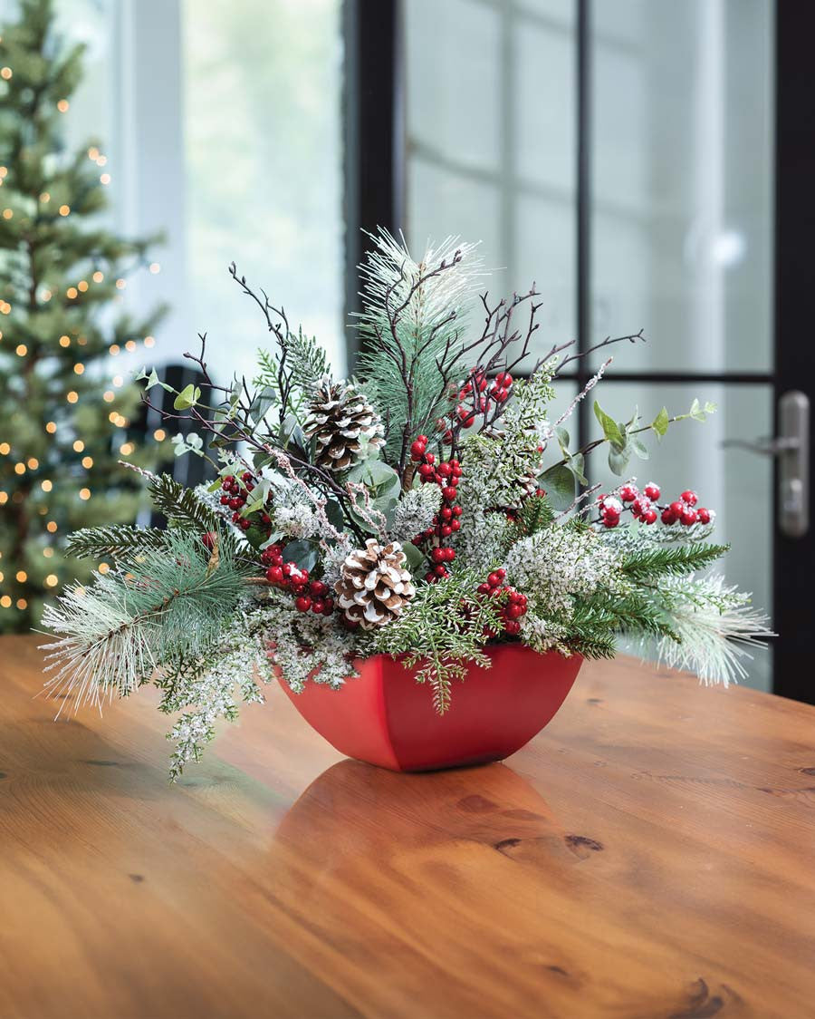 Winterberry Frost  Holiday Centerpiece HDA287-RDW