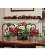 Holly, Pine & Berries Artificial Holiday Centerpiece HDA444-VGR