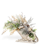 Champagne Elegance Faux Holiday Sleigh Arrangement HDA525-CHG