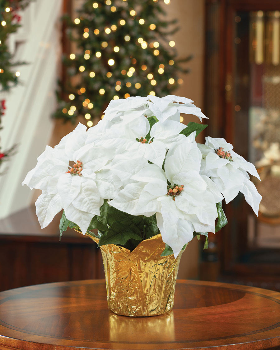 Table Top Silk Poinsettia Plant HDB233