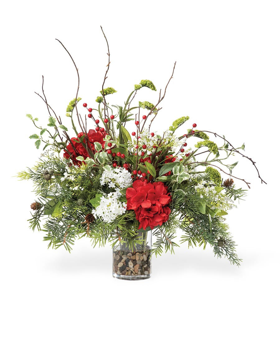 Holiday Bliss Artificial Christmas Arrangement HDB457-RD