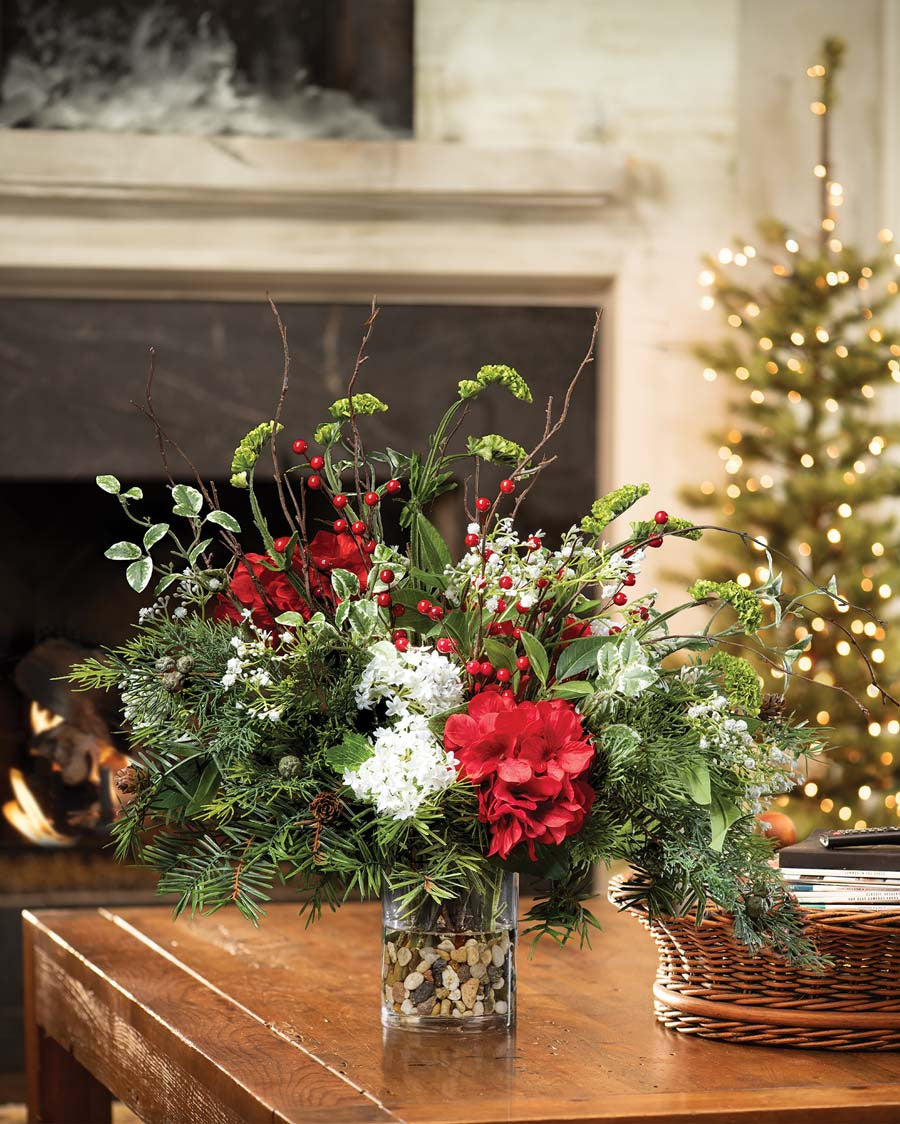 Holiday Bliss Artificial Christmas Arrangement HDB457-RD