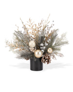 Champagne Elegance Artificial Holiday Accent in Ceramic Cylinder Vase