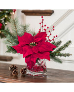 Silk Poinsettia Accent HDB601