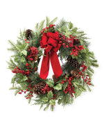 Pine, Berry & Cedar 24" Artificial Holiday Wreath HDC470-GRR