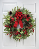 Pine, Berry & Cedar 30" Artificial Holiday Wreath HDC471-GRR