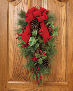 Pine, Berry & Cedar Artificial Holiday Teardrop HDC472-GRR