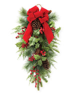 Pine, Berry & Cedar Artificial Holiday Teardrop HDC472-GRR
