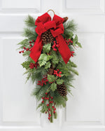 Pine, Berry & Cedar Artificial Holiday Teardrop HDC472-GRR