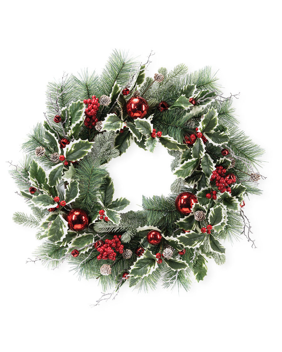 Jingle Bells 24" Artificial Holiday Wreath HDC511-GRR