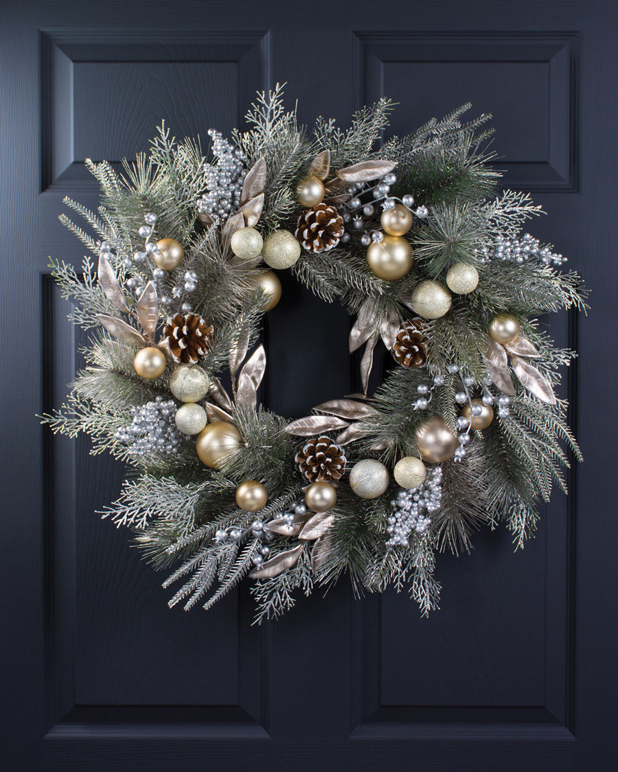 Champagne Elegance 24" Artificial Holiday Wreath HDC520-CHG