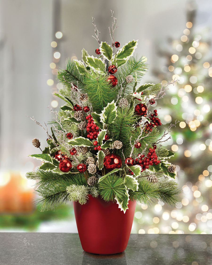 Jingle Bells Artificial Holiday Tabletop Tree HDD529-GRR