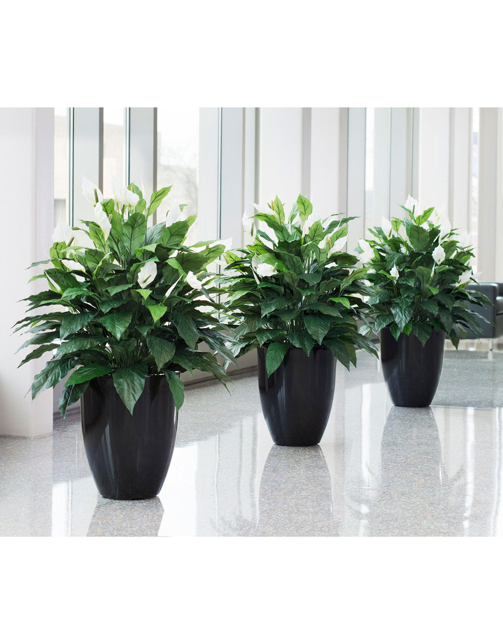 Double Full Spathiphyllum Silk Plant PLA172-GR
