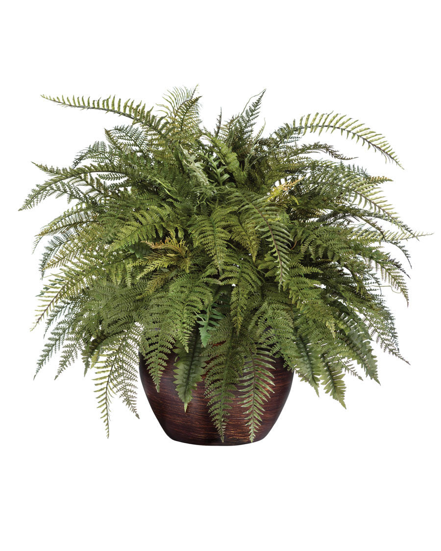 Deluxe Faux Fern Planter PLA341-GR