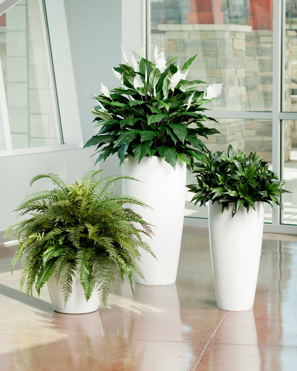 Double Full Spathiphyllum Silk Plant PLA172-GR