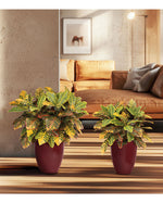 Double Croton Silk Floor Plant PLA328-NA