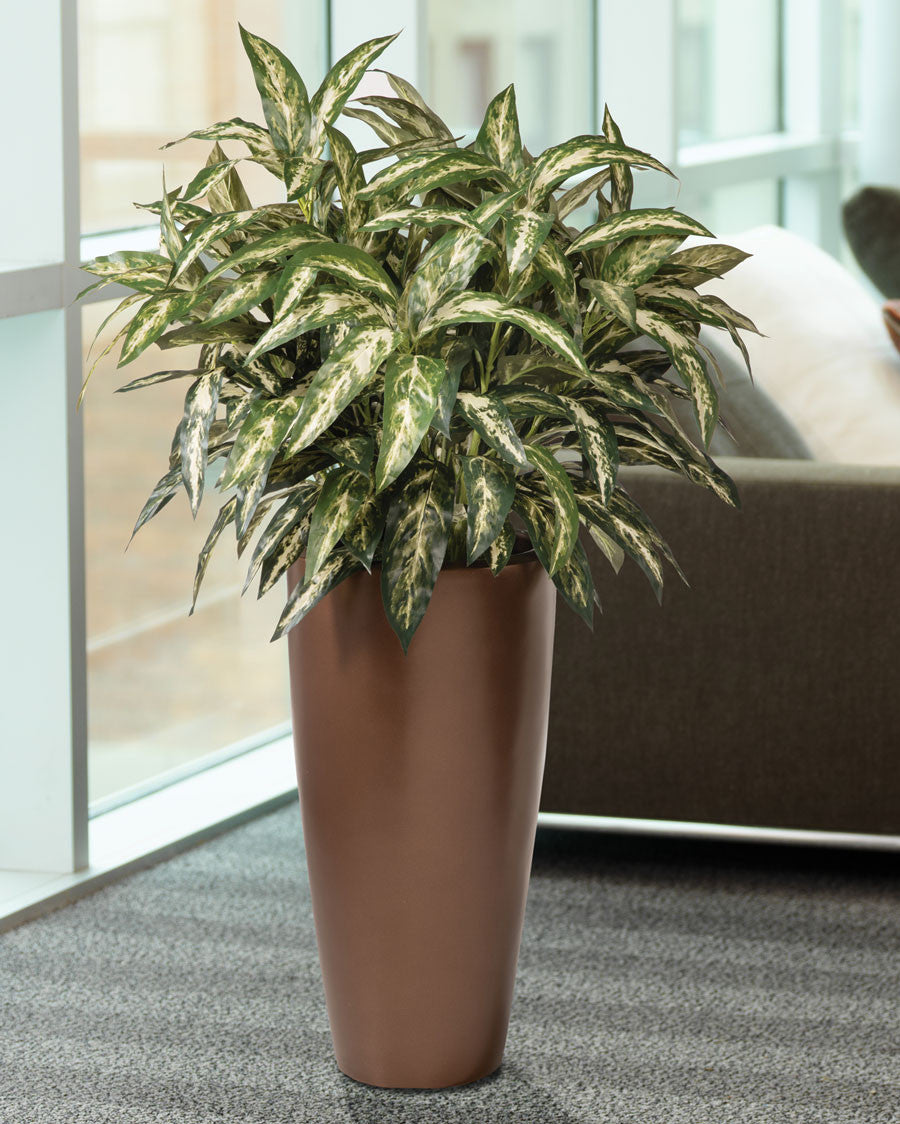 Double Chinese Evergreen Silk Floor Plant PLA474-GC