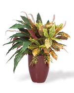 Aspidistra & Croton Faux Floor Plant PLA484-NA