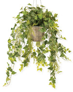 Hanging English Ivy Silk Foliage Planter PLB407-GR