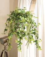 Hanging English Ivy Silk Foliage Planter PLB407-GR