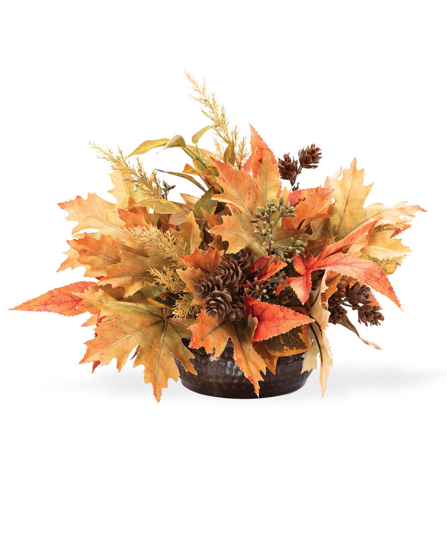 Maple, Pinecone & Berry Autumn Faux Foliage Accent PLD416-NA