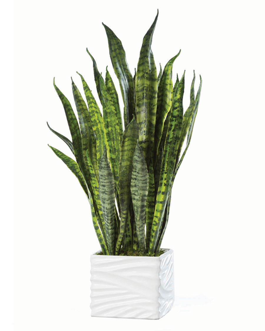 Sansevieria Planter Artificial Foliage Arrangement PLD432-GR