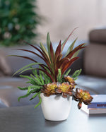 Yucca, Cactus & Echeveria Mixed Faux Foliage Planter PLD534-GB