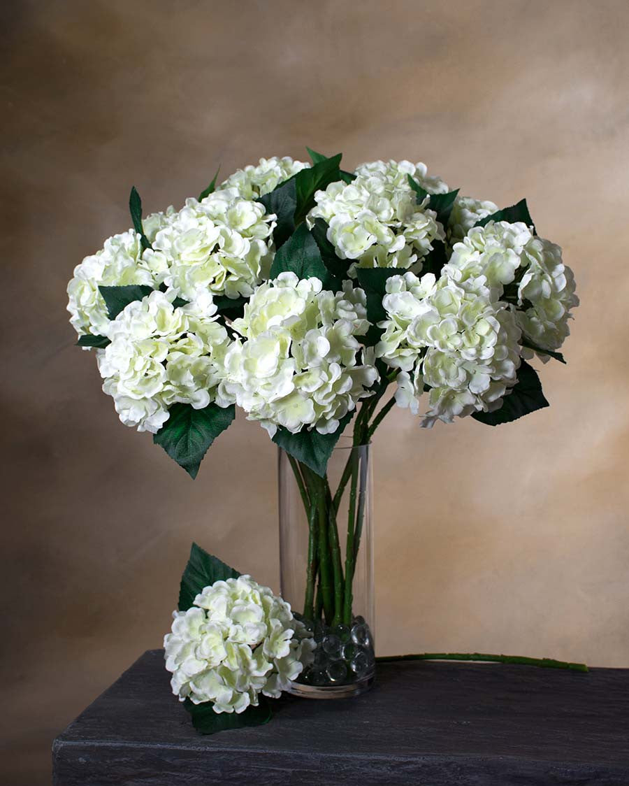 21" Silk Hydrangea Flower Stem