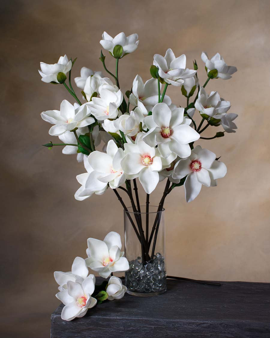 24" Faux Tree Magnolia Flower Stem S1802-CHPN