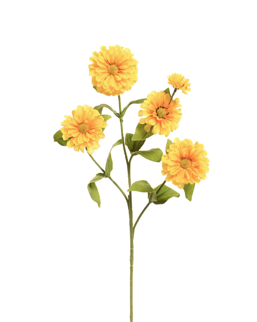 24" Zinnia Silk Flower Stem S2865