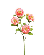 24" Zinnia Silk Flower Stem S2865
