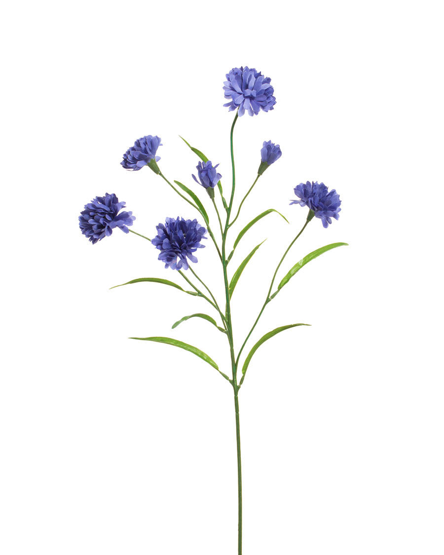 21.5" Cornflower Silk Flower Stem Spray S3072-BL